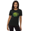PeaMac Pickleball Tees unisex tri-blend black T-shirt with retro court graphic design for pickleball players.