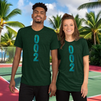 PeaMac Pickleball T-Shirt, unisex tri-blend performance tee in green with pickleball graphic, front view.