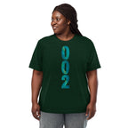 PeaMac Pickleball Tees unisex tri-blend performance T-shirt in emerald green, front view showcasing comfortable pickleball apparel.