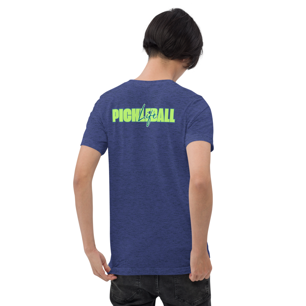 Pickleball Life Unisex T-Shirt — Bold Green & Blue Graphic Tee