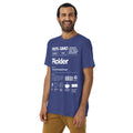 Men's navy Pickler Funny Definitions T-Shirt by PeaMac Pickleball Tees, unisex tri-blend fabric with front graphic design.