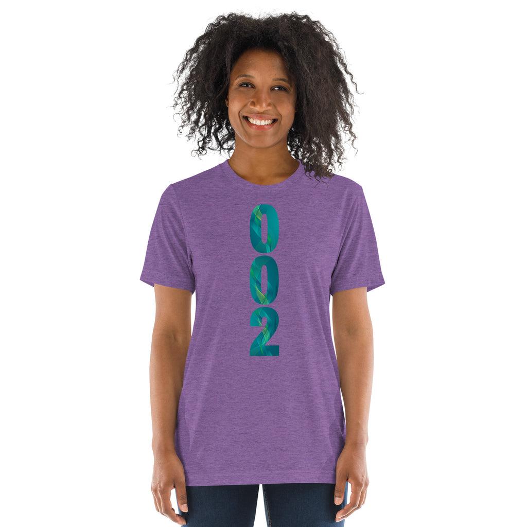 PeaMac Pickleball Tees unisex tri-blend purple T-shirt with pickleball graphics, lightweight and comfortable for active wear.