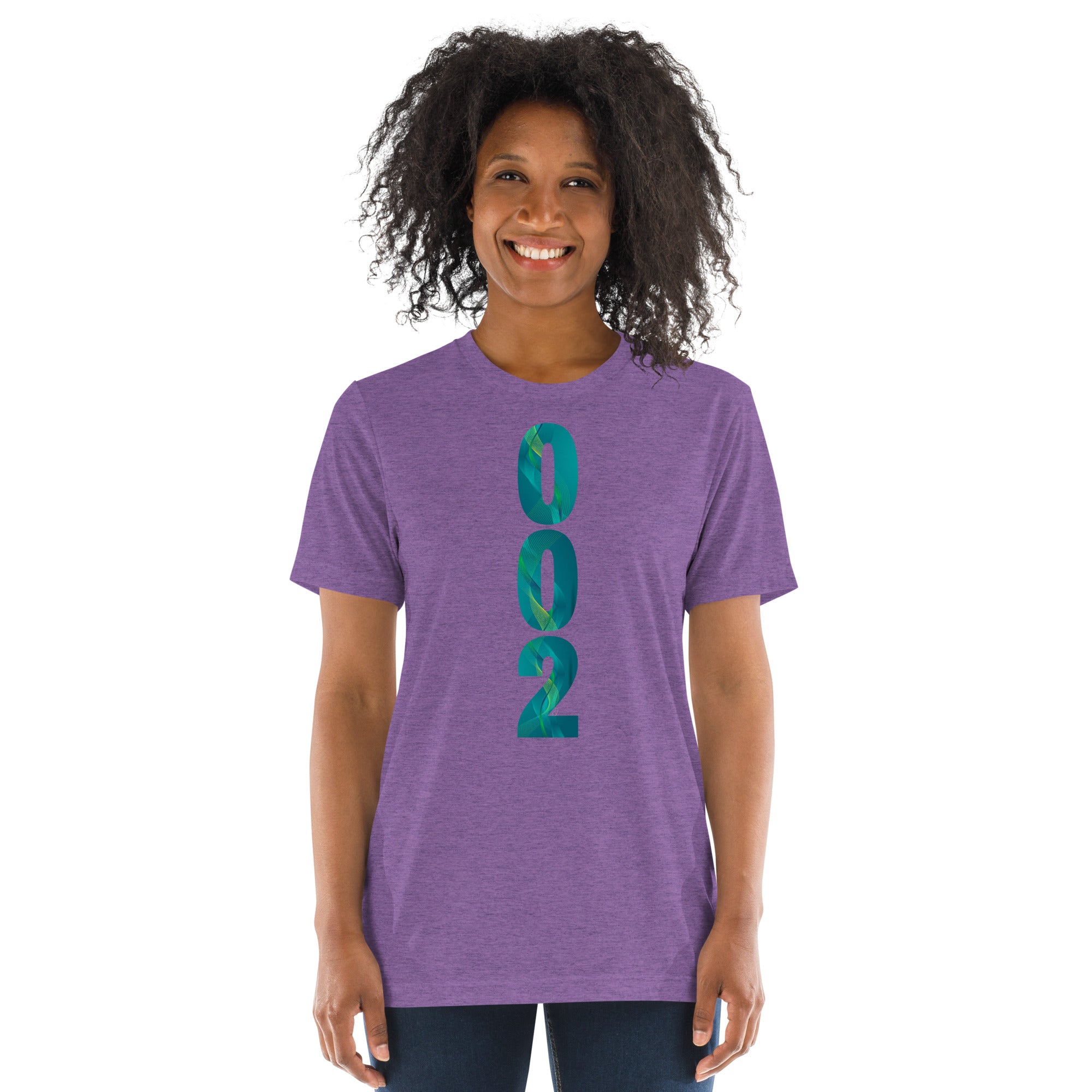 PeaMac Pickleball Tees unisex tri-blend purple T-shirt with pickleball graphics, lightweight and comfortable for active wear.