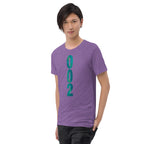 PeaMac Pickleball Tees unisex tri-blend T-shirt in purple, performance fabric, left-front view, comfortable game-ready pickleball apparel