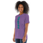 PeaMac Pickleball Tees unisex tri-blend T-shirt in purple, featuring a comfortable fit and pickleball-themed design on the front.