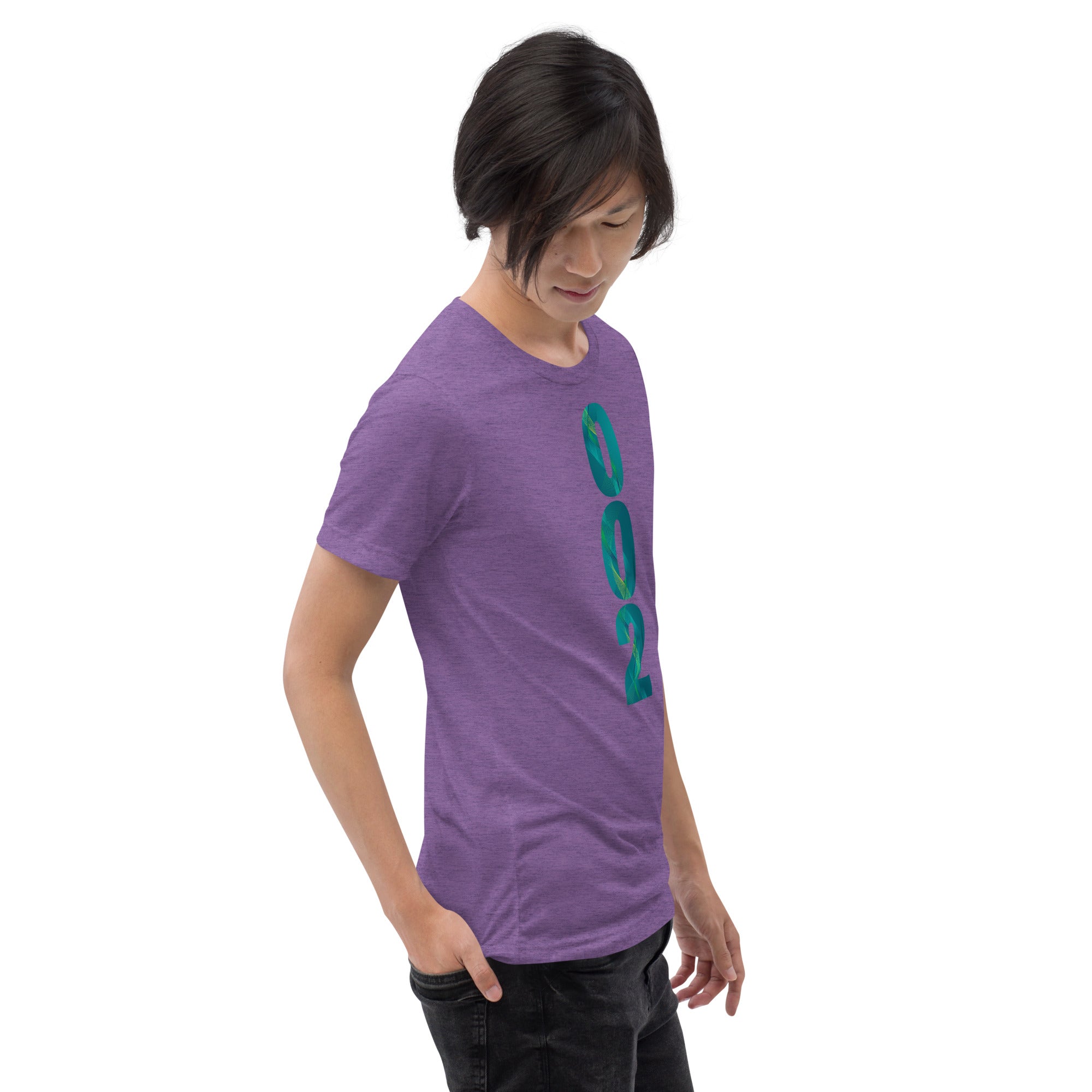 PeaMac Pickleball T-Shirt, unisex tri-blend performance tee in game-start green, right-front view showing fabric details.