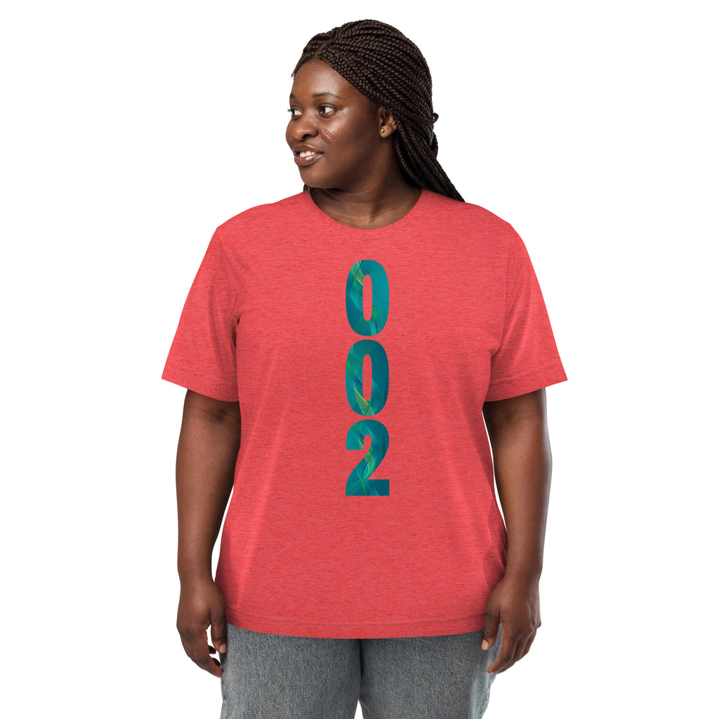 Unisex PeaMac Pickleball T-Shirt in tri-blend fabric, red color, front view showing the GameStart Green design.