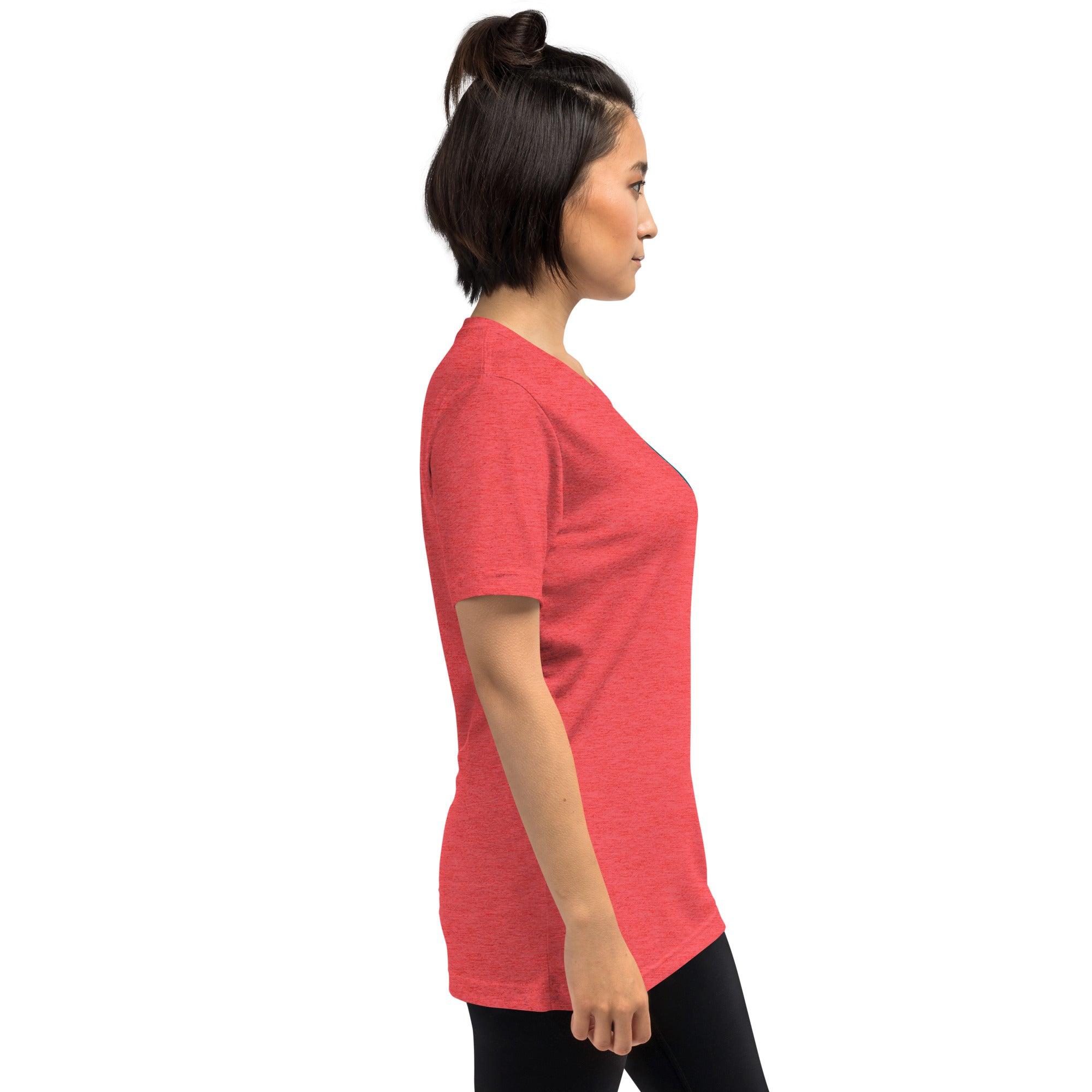 Red tri-blend PeaMac Pickleball T-Shirt for men and women, featuring a comfortable unisex design and pickleball-themed style.