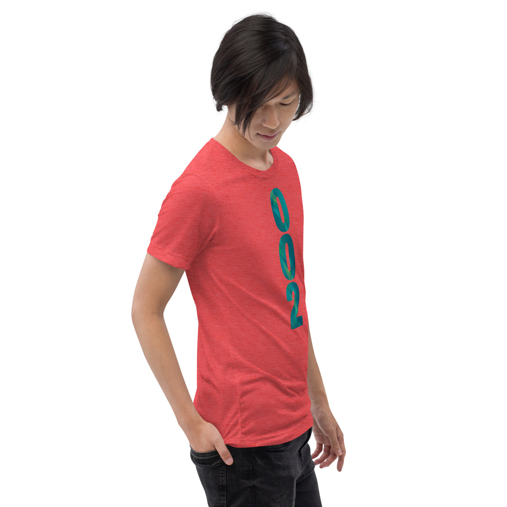 PeaMac Pickleball Tees unisex tri-blend performance T-shirt in red, featuring a comfortable fit and pickleball-inspired design.