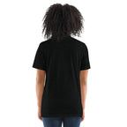 Black unisex tri-blend T-shirt from PeaMac Pickleball Tees with humorous pickleball definitions printed on the front.
