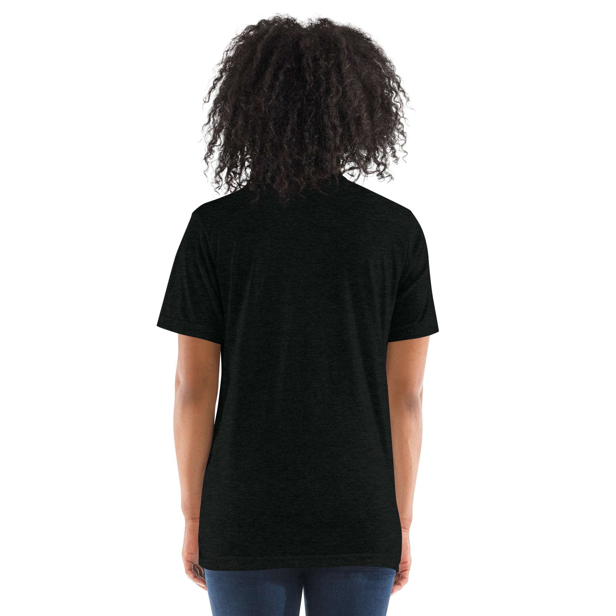 Black unisex tri-blend T-shirt from PeaMac Pickleball Tees with humorous pickleball definitions printed on the front.