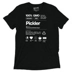 Black unisex Pickler Funny Definitions Pickleball T-Shirt by PeaMac Pickleball Tees, made from premium tri-blend activewear fabric.