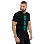 002 Pickleball T-Shirt | Tri-Blend Performance Unisex Tee - GameStart Green - Solid Black - Right Front - PeaMacTees