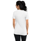 PeaMac Pickleball Tees unisex white tri-blend performance T-shirt with solid color and back design, perfect for pickleball players.