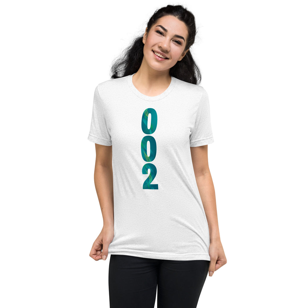 White unisex tri-blend pickleball T-shirt by PeaMac Pickleball Tees, with a solid front design, ideal for active wear.