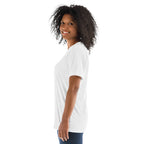 PeaMac Pickleball Tees unisex white tri-blend performance T-shirt with solid design, perfect for pickleball players.