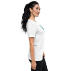 Unisex white tri-blend pickleball T-shirt by PeaMac Pickleball Tees, featuring a comfortable, solid design perfect for active wear.