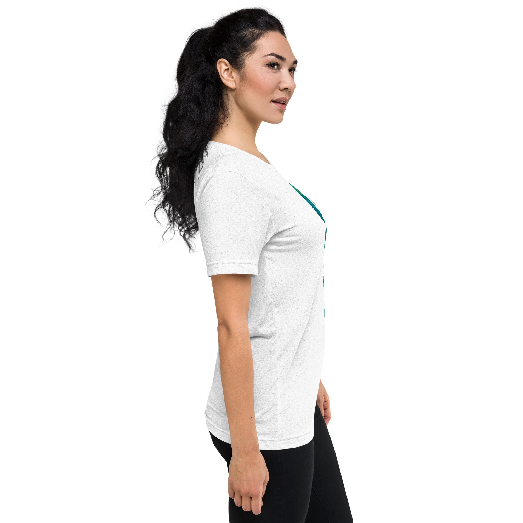 Unisex white tri-blend pickleball T-shirt by PeaMac Pickleball Tees, featuring a comfortable, solid design perfect for active wear.
