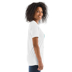 Unisex white Pickleball T-Shirt by PeaMac Pickleball Tees, tri-blend performance fabric, solid color, comfortable fit