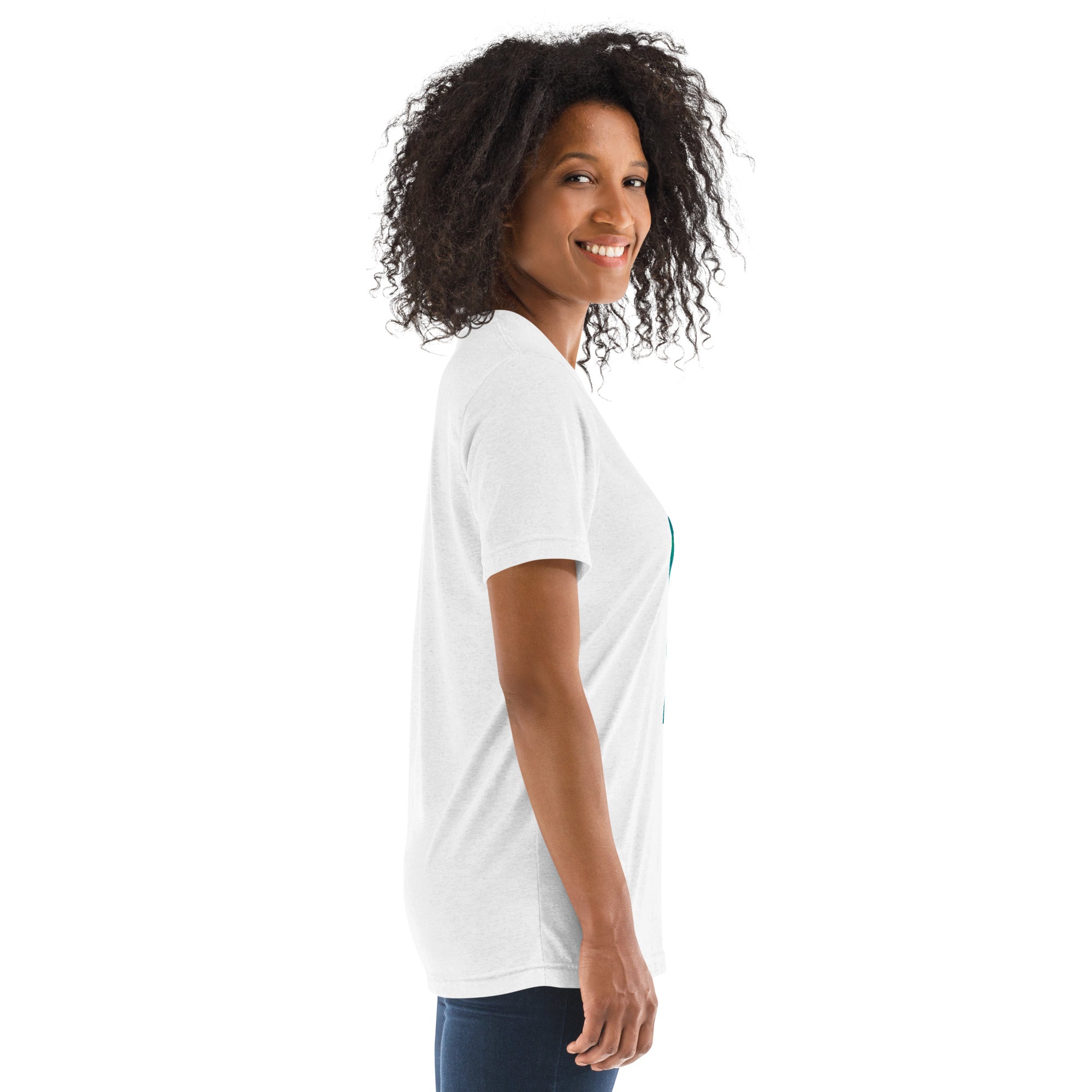 Unisex white Pickleball T-Shirt by PeaMac Pickleball Tees, tri-blend performance fabric, solid color, comfortable fit