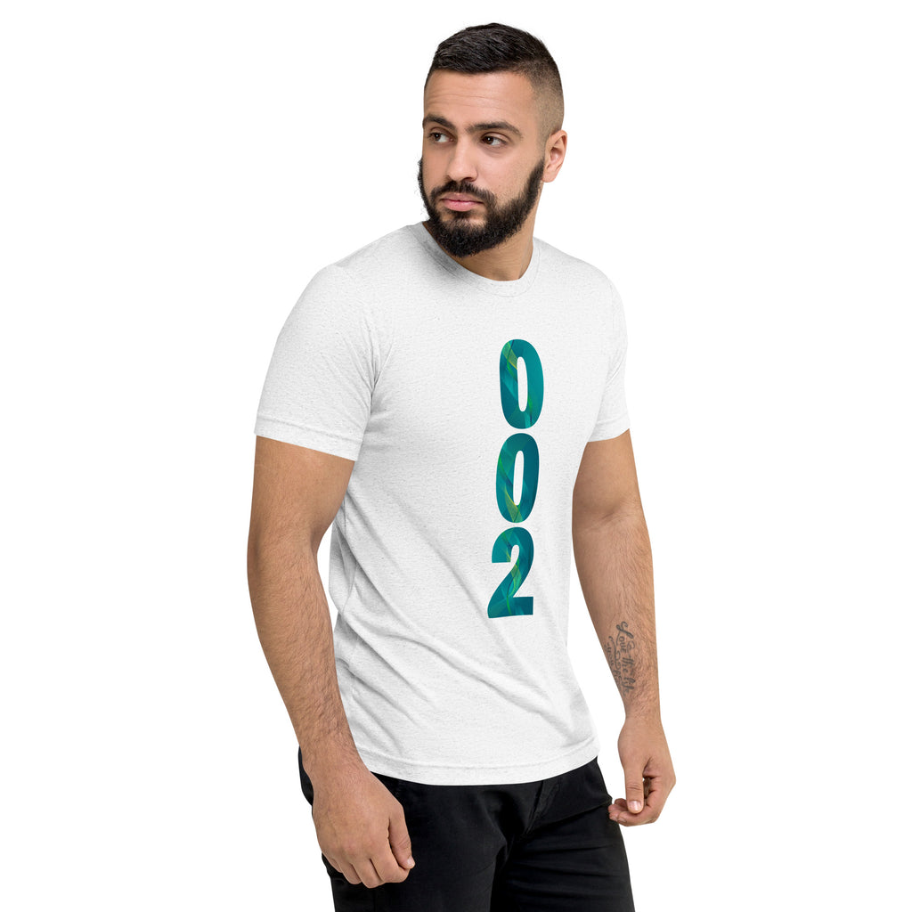 White PeaMac Pickleball Tees unisex tri-blend T-shirt with solid design, front view showing comfortable performance fabric.