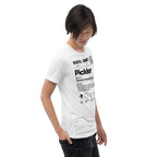 White men's Pickler Funny Definitions T-Shirt by PeaMac Pickleball Tees, unisex tri-blend activewear with a right-front graphic.