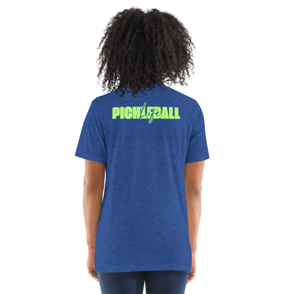 Pickleball Life Unisex T-Shirt — Bold Green & Blue Graphic Tee
