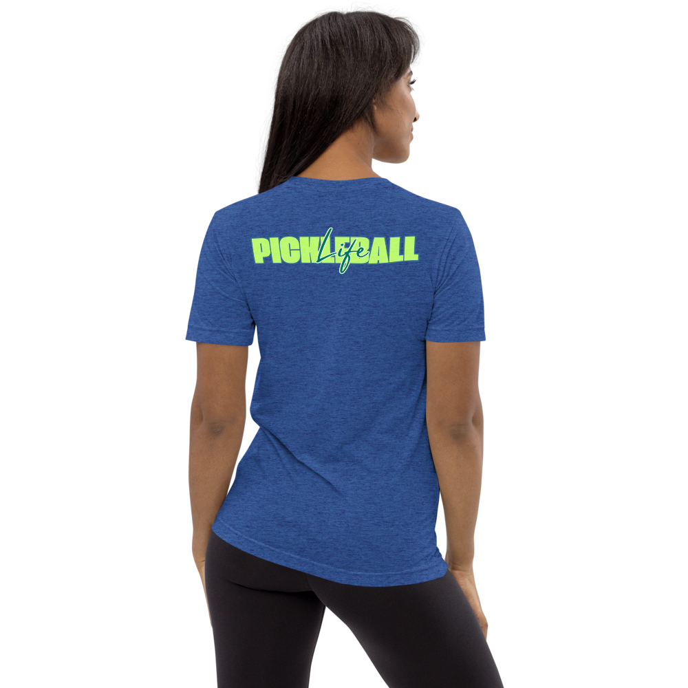 Pickleball Life Unisex T-Shirt — Bold Green & Blue Graphic Tee