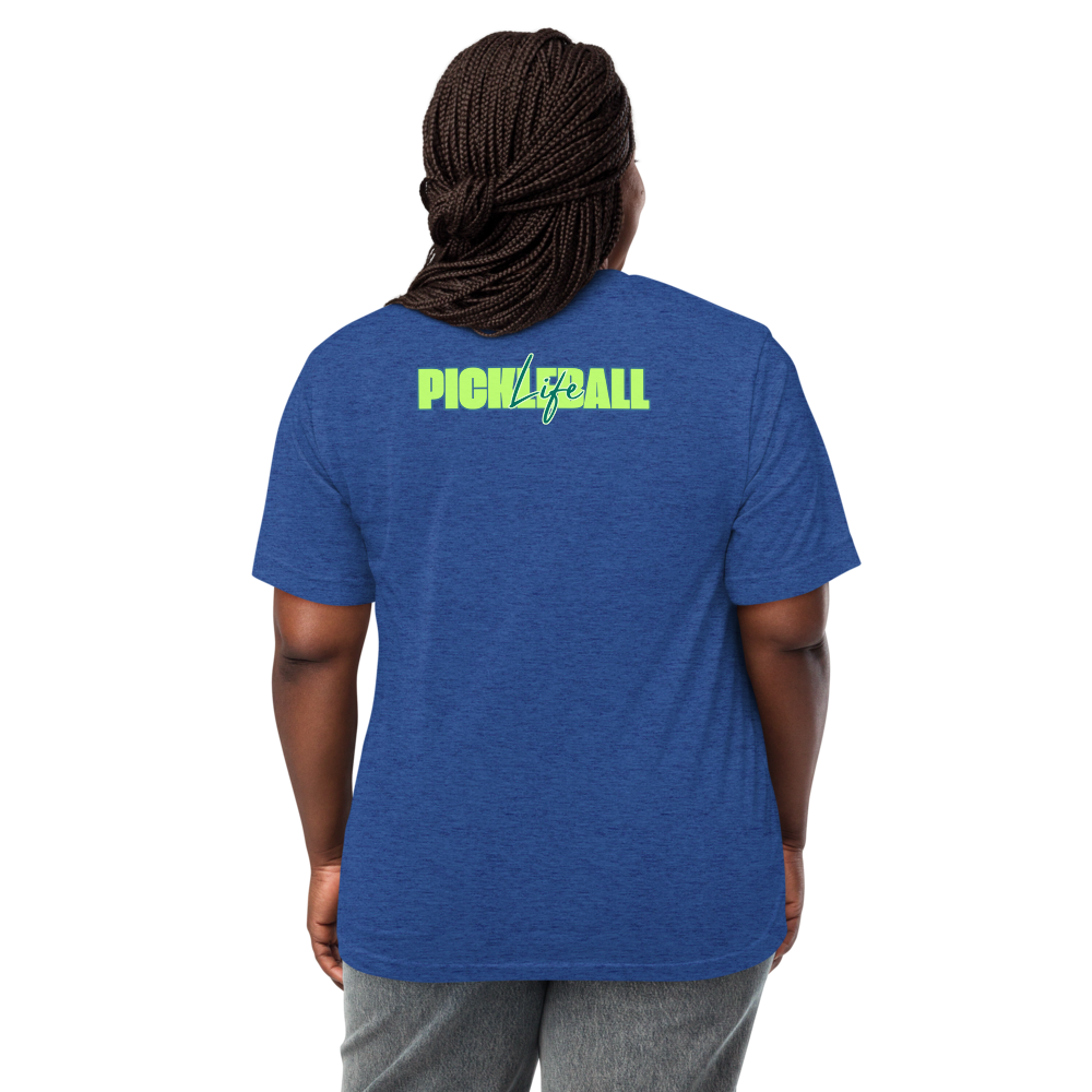 Pickleball Life Unisex T-Shirt — Bold Green & Blue Graphic Tee