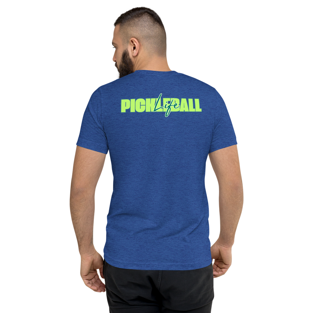 Pickleball Life Unisex T-Shirt — Bold Green & Blue Graphic Tee