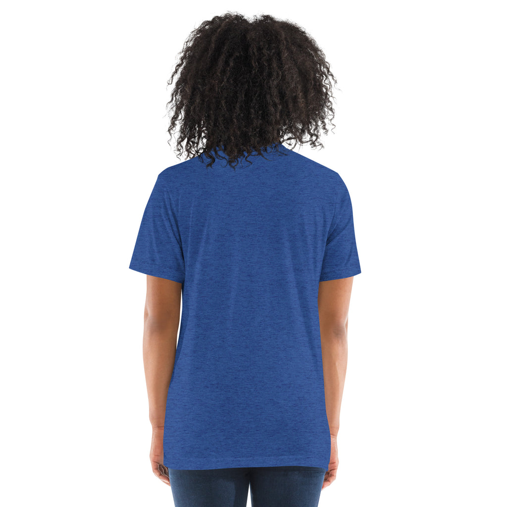 Women's Pickler Funny Definitions T-Shirt by PeaMac Pickleball Tees, lightweight tri-blend fabric in true royal with white text.