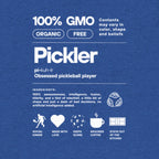Men's Pickler Funny Definitions T-Shirt by PeaMac Pickleball Tees, unisex tri-blend fabric, royal blue front view.