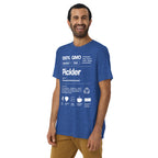 Men's Pickler Funny Definitions T-Shirt by PeaMac Pickleball Tees, unisex tri-blend fabric, true royal color, front view.