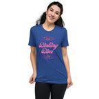 Pink Dinking Diva Pickleball T-Shirt by PeaMac Pickleball Tees, unisex tri-blend athletic tee with front design.