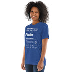 PeaMac Pickleball Tees women's white tri-blend T-shirt with humorous pickleball definitions text on the front.