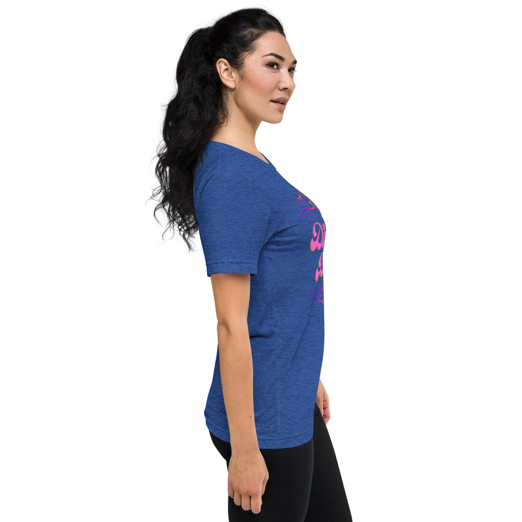 Pink Dinking Diva pickleball tee by PeaMac Pickleball Tees, unisex tri-blend athletic T-shirt with true royal color and stylish fit.