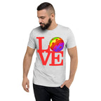 LOVE Pickleball Pride Tee - White Fleck - PeaMacTees